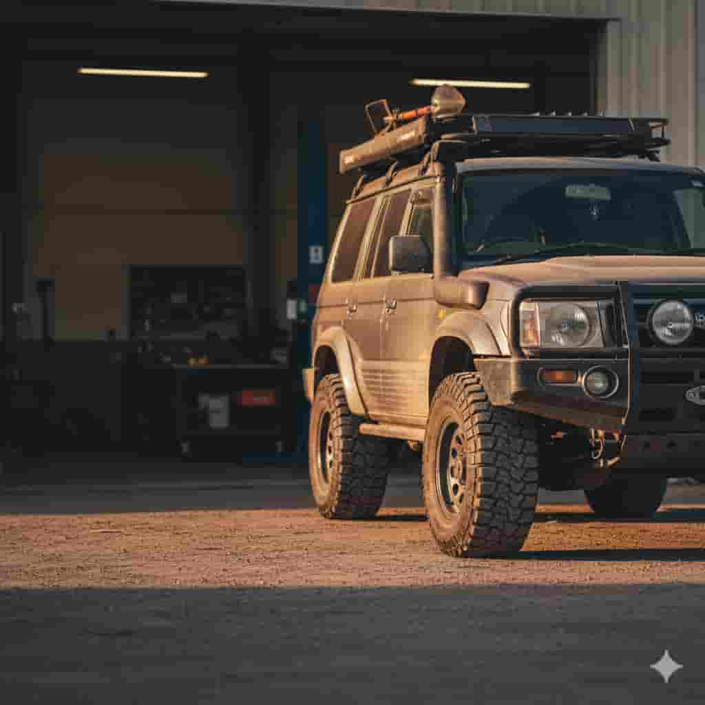 4x4 vehicle set up for off-road touring